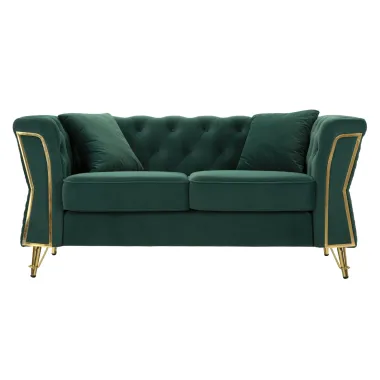 Sofa EMY zielona z poduszkami 162 x 83 x 76cm / 14282600DV