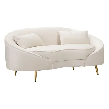 Sofa 2 osobowa tapicerowana OSLO kremowa 148 x 84 x 68cm / 14272800C2