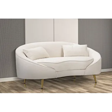 Sofa 2 osobowa tapicerowana OSLO kremowa 148 x 84 x 68cm / 14272800C2