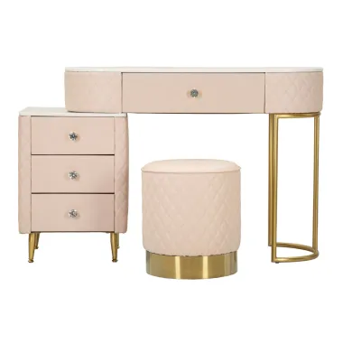 Włoska Toaletka SHARON ROSA z Pufą 120 x 75x 40cm / 142835000R