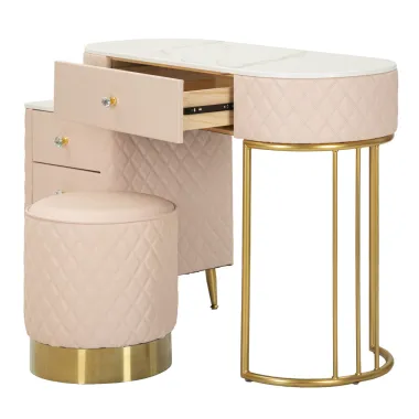 Włoska Toaletka SHARON ROSA z Pufą 120 x 75x 40cm / 142835000R