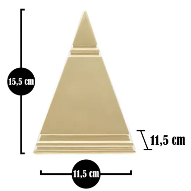 Dekoracja PIRAMIDA gold 11,5 x 11,5 x 15,5cm / 0116280000