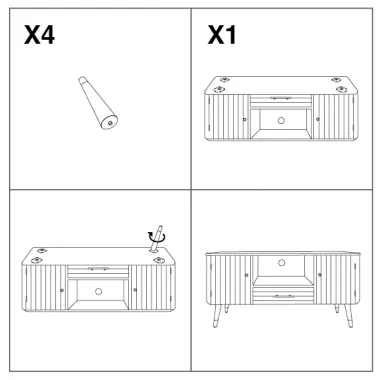 Szafka RTV MATERA 117 X 40 X 60cm / 1427450000