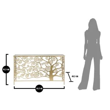 Konsola Drzewo Życia złota 141,5 x 40,5 x 81,5cm / 1424840000