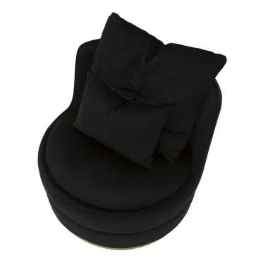 Fotel PARIS SPACE Czarny/Złoty Ø 84 x 72cm / 142410000N