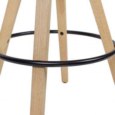WOHNLING 2 stołki barowe stołek z tkaniny kolor benzynowy z oparciem 77 cm / SKYG