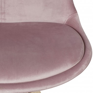 WOHNLING  zestaw 2 krzeseł do jadalni Modern różowy aksamit 87cm / SKYG