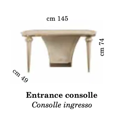 FANTASIA Włoska konsola 145 x 74 x 49cm / ArredoClassic