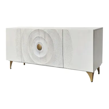 Invicta Komoda GOLDEN SUNSET WHITE mango 177 x 75 x 38cm / 45642