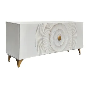 Invicta Komoda GOLDEN SUNSET WHITE mango 177 x 75 x 38cm / 45642