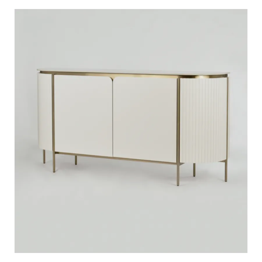 Livin Hill Stilig ST121 Komoda złamana biel złote zdobienia 180 x 90 x 40cm