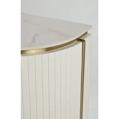 Livin Hill Stilig ST121 Komoda złamana biel złote zdobienia 180 x 90 x 40cm