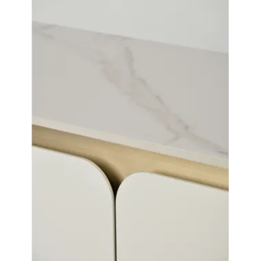 Livin Hill Stilig ST121 Komoda złamana biel złote zdobienia 180 x 90 x 40cm