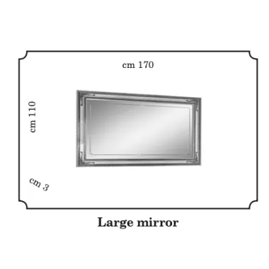 LEONARDO Włoskie lustro w ramie bez ozdobników 170 x 110 x 3cm / Arredoclassic