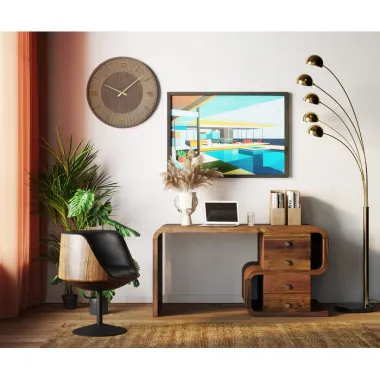 KARE Biurko SOFT SNAKE orzechowe 150 x 76 x 70cm / 82993