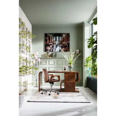 KARE Biurko SOFT SNAKE orzechowe 150 x 76 x 70cm / 82993