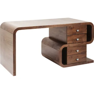 KARE Biurko SOFT SNAKE orzechowe 150 x 76 x 70cm / 82993