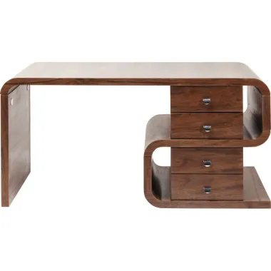 KARE Biurko SOFT SNAKE orzechowe 150 x 76 x 70cm / 82993