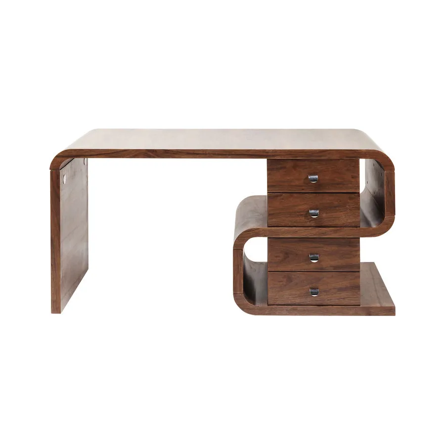 KARE Biurko SOFT SNAKE orzechowe 150 x 76 x 70cm / 82993