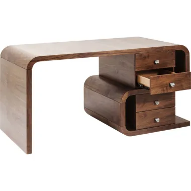 KARE Biurko SOFT SNAKE orzechowe 150 x 76 x 70cm / 82993