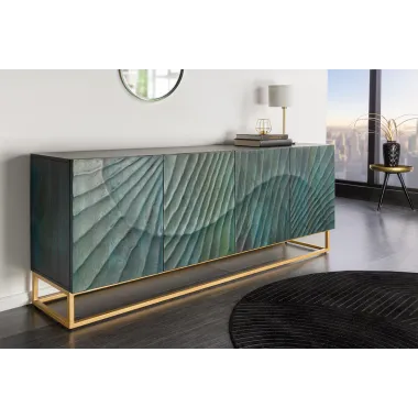 Invicta Komoda SCORPION 3D turkusowe mango 177cm / 45644