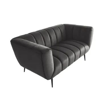 Invicta Sofa Noblesse 2 osobowa szary aksamit 165cm / 45050