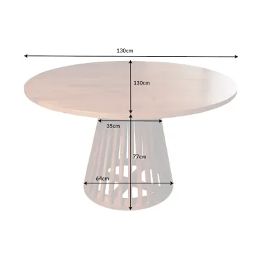 Invicta Stół do jadalni MAISON JADE akacja Ø 130cm / 43339