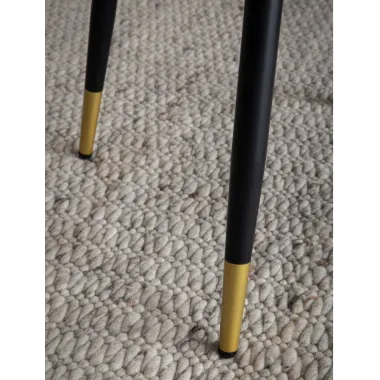 Wohnling Krzesło tapicerowane VENEZIA czarny aksamit 47cm / WL6.951