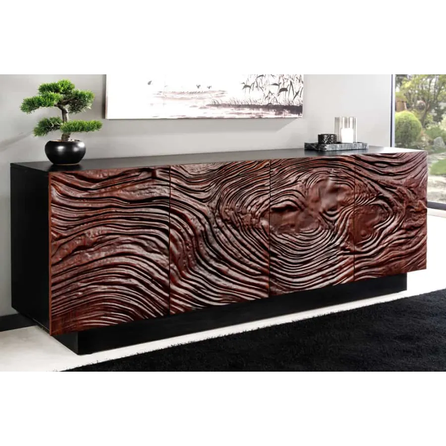 Invicta FLUID Komoda lite drewno akacji orzechowy brąz 3D 175cm / 45599