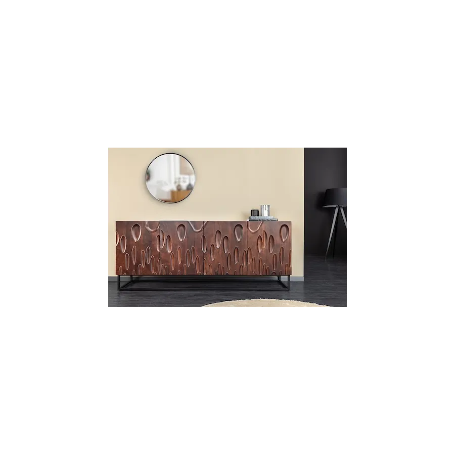 Invicta DUNE Komoda lite drewno akacji orzechowy brąz 3D 175cm / 45596