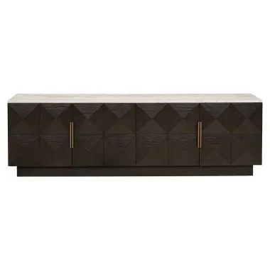 Szafka TV CLAREMONT brązowa 196 x 63 x 44cm / 7871