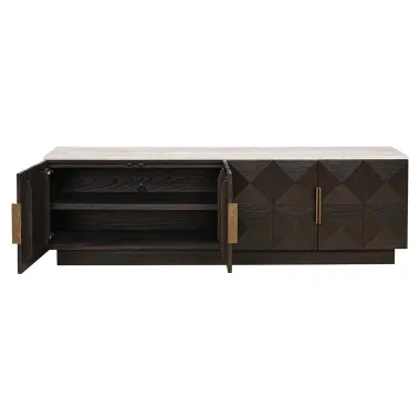 Szafka TV CLAREMONT brązowa 196 x 63 x 44cm / 7871
