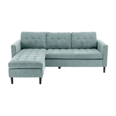 Invicta Sofa narożna STOCKHOLM aqua sztruks 220cm / 44151