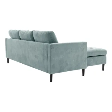 Invicta Sofa narożna STOCKHOLM aqua sztruks 220cm / 44151