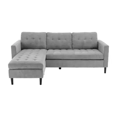 Invicta Sofa narożna STOCKHOLM szary sztruks 220cm / 44150