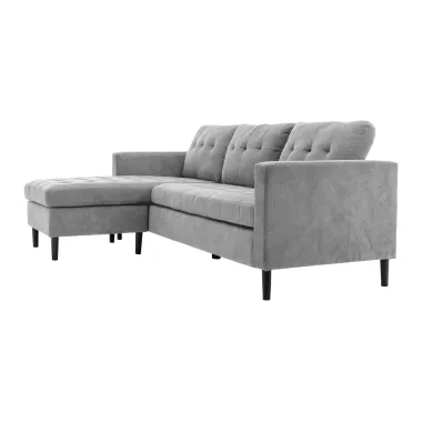 Invicta Sofa narożna STOCKHOLM szary sztruks 220cm / 44150