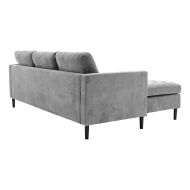 Invicta Sofa narożna STOCKHOLM szary sztruks 220cm / 44150