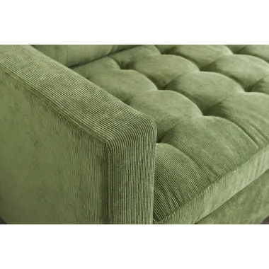 Invicta Sofa narożna STOCKHOLM zielony sztruks 220cm / 44152