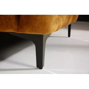 Invicta Chesterfield Sofa 3-osobowa MODERN BAROCK musztardowo żółty aksamit 235cm / 44392