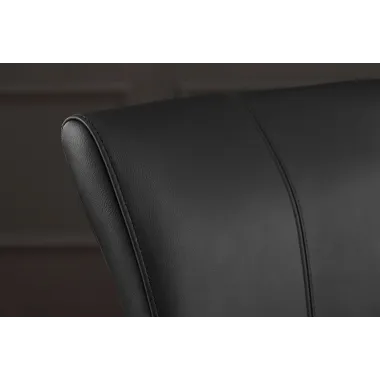 Invicta Krzesło na płozie SAMSON czarny taupe skóra 58cm / 45174