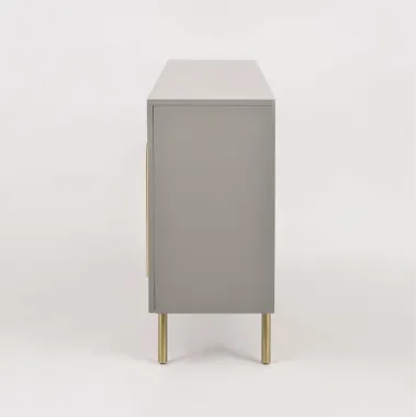 Livin Hill Stilig ST310 Komoda jasnoszary MDF złote akcenty 180 x 88 x 40cm