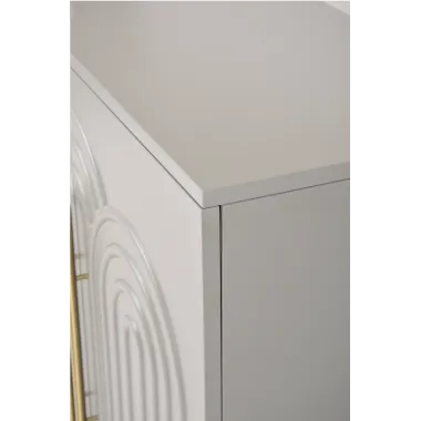 Livin Hill Stilig ST310 Komoda jasnoszary MDF złote akcenty 180 x 88 x 40cm