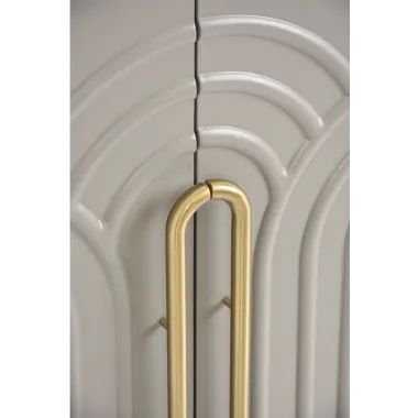 Livin Hill Stilig ST310 Komoda jasnoszary MDF złote akcenty 180 x 88 x 40cm