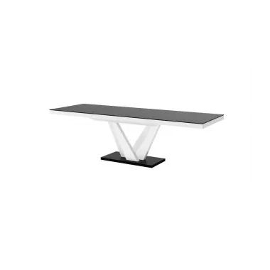 VEGAS Stół rozkładany do jadalni biały MDF 160 - 256 x 75 x 89 cm