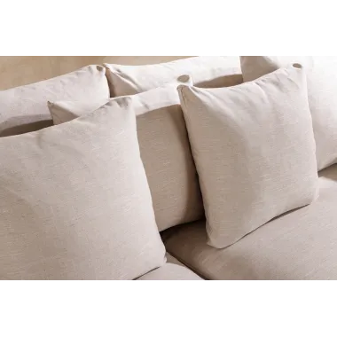 Invicta Sofa HEAVEN 3 osobowa lniana naturalna 210 x 105 x 88cm / 44448