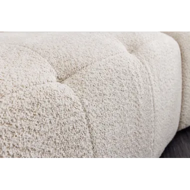 Invicta ROYAL Sofa 4 osobowa szampański beż bouclé 295 x 86 x 145cm / 44336