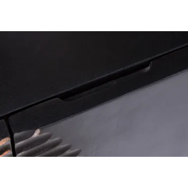 Invicta Komoda GOLDEN SUNSET czarne złoto z drewna mango 3D 140 x 75 x 38cm / 46658