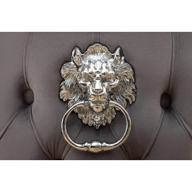 Invicta Krzesło barowe CASTLE z regulacją wysokości szary aksamit 51cm / 46150