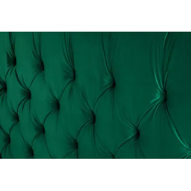 Invicta Łóżko PARIS szmaragdowo zielony aksamit 180x200cm / 41336