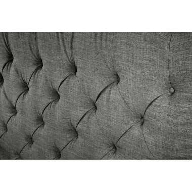 Invicta Łóżko PARIS naturalny szary len 180 x 200cm / 41327